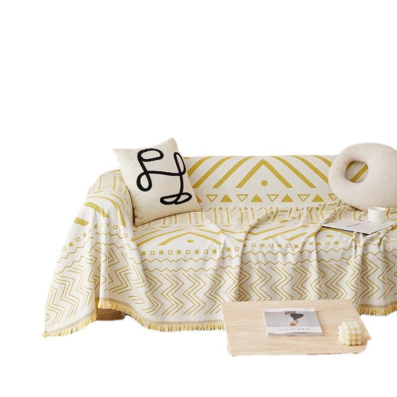 Univerzální potah na pohovku se střapcem Měkká utěrka na pohovku vhodná pro domácí mazlíčky Snadná údržba Potah do obývacího pokoje Potah na područku Pohovka