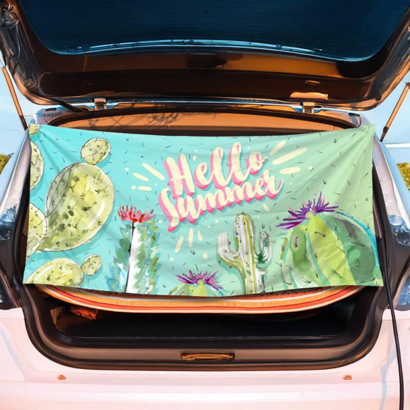 Magnetic Corner Beach Towel Ultrafine Fiber Quick Dry Sandproof Wind Resistant Travel Camping Pool Gym Surfing Outdoor Changing
