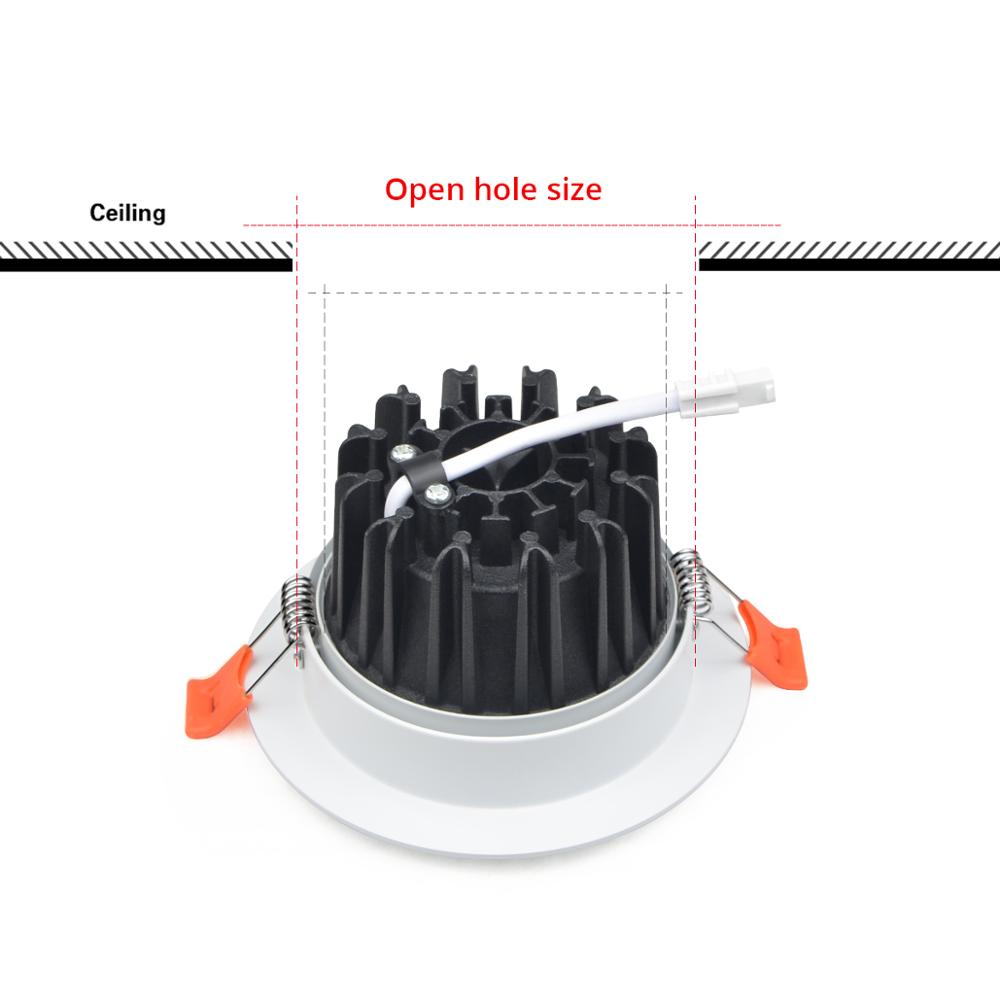 LED COB Downlight 7W 12W 15W 18W 110V/220V Recessed Ceiling Lamp LED Spot Light Bulb For Indoor Live Bed room Kitchen Lighting