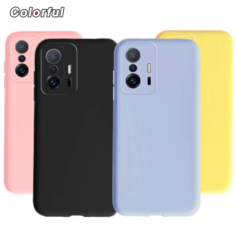 Für Xiaomi 11T Hülle Xiaomi 11T Pro Cover Weiches Silikon Bonbonfarbe Handy-Rückseite Für Xiaomi 11 T Pro 11TPro Hüllen Fundas Capa