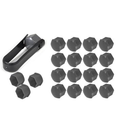20 Stück 17 mm Auto-Radmutternkappen, Auto-Nabenschraubenabdeckungen, Muttern, Schrauben, Felgen, Dekoration, staubdicht, Radmutternschutz, Entfernungswerkzeug