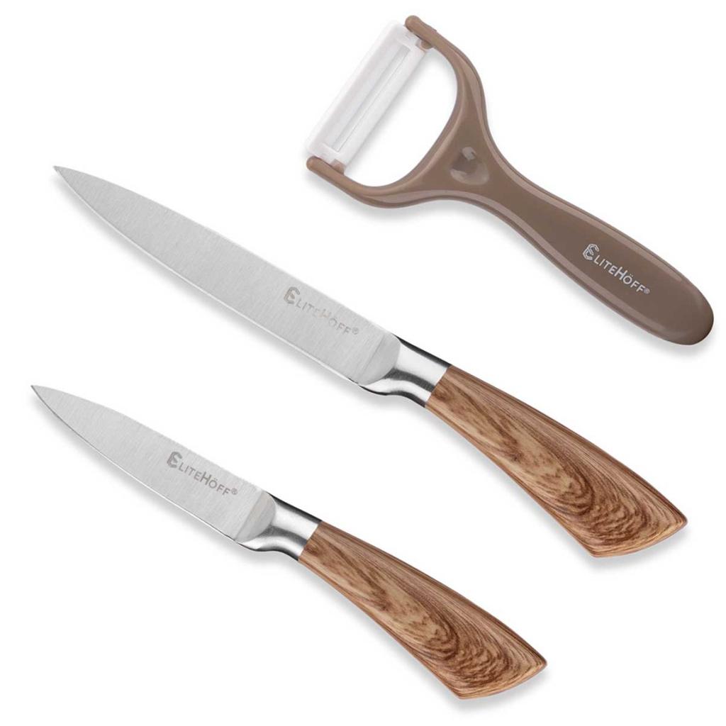 9-Piece Kitchen Knife Set In A Stand With Sharpener And Scissors E-6265