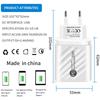 Chargeur USB PD 20W, Charge rapide, Type C, affichage numérique, adaptateur de Charge de téléphone, pour iPhone, Samsung, Xiaomi, Huawei, chargeur mural