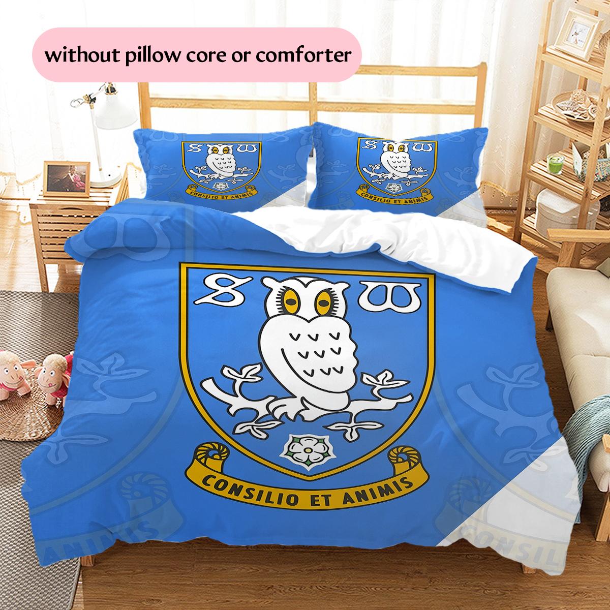 

Sheffield Wednesday FC Pattern Bedding Home Decoration Birthday & Festival Gift (1 * duvet cover + 2 * pillowcase, without core) 135x200cm