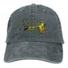 Washed Mens Baseball Cap Marsupilami Babies Hanging On Tail Trucker Snapback Caps Dad Hat Gaston Lagaffe Comics Golf Hats