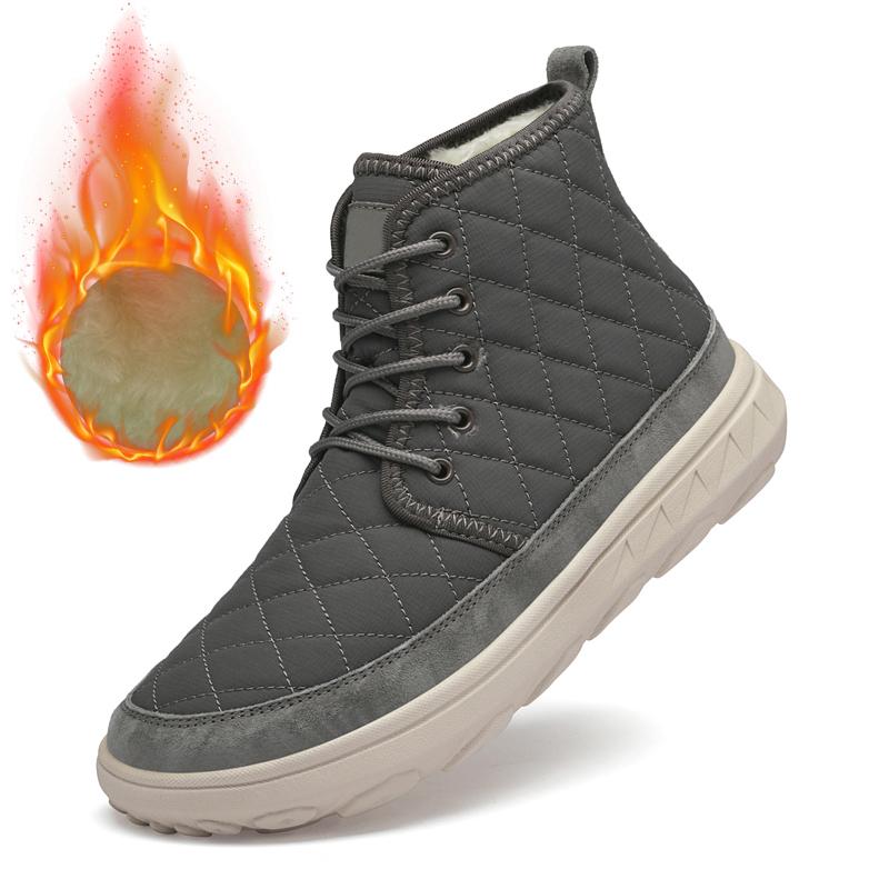 Fashion Fashion Autumn Winter New Fleece Warm High Top Leather Boots Outdoor Flat Bottomed Comfort Men Casual Boot Quality Chelsea Boots