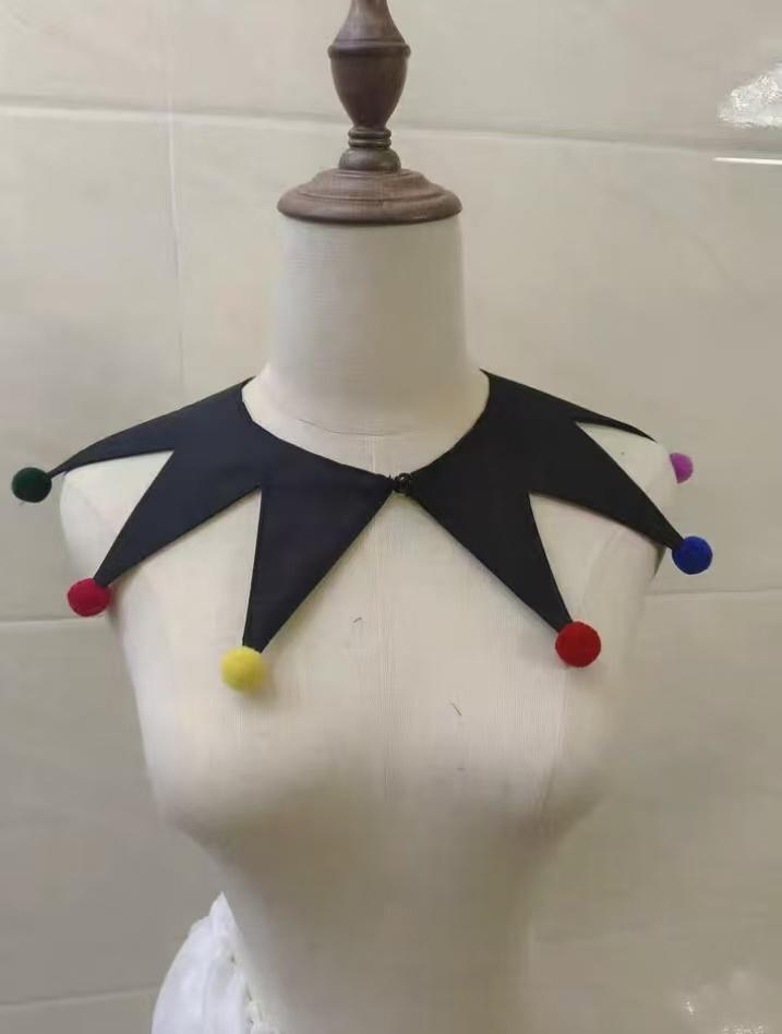 Customized fake collar clown Neck Ties Cosplay collar for woman detachable Fake collars Bow tie cosplay accessories