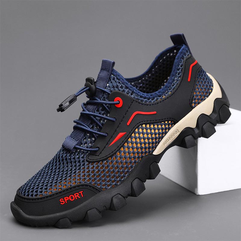 2026 Summer Men's Lightweight Mesh Outdoor Shoes: Soft Sole, Sports Casual, Breathable, Water-Resistant