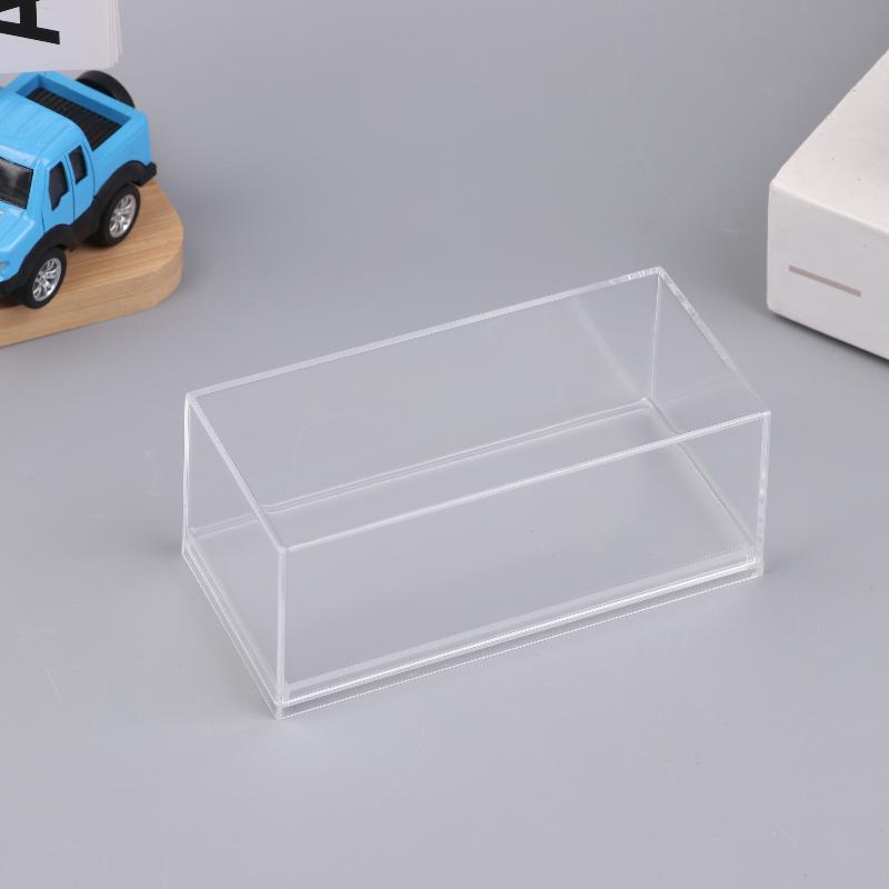 1 шт. Прозрачная акриловая коробка для хранения Практичная витрина для литых моделей автомобилей 1/64 Сделай сам Пылезащитная подставка для дисплея Игрушка белый