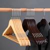10 STÜCKE Retro Holz Kleiderbügel, Rutschfester Hemd Kleiderbügel mit 360° Drehhaken, Schrank Organizer Garderobenständer für Kleid Jacke