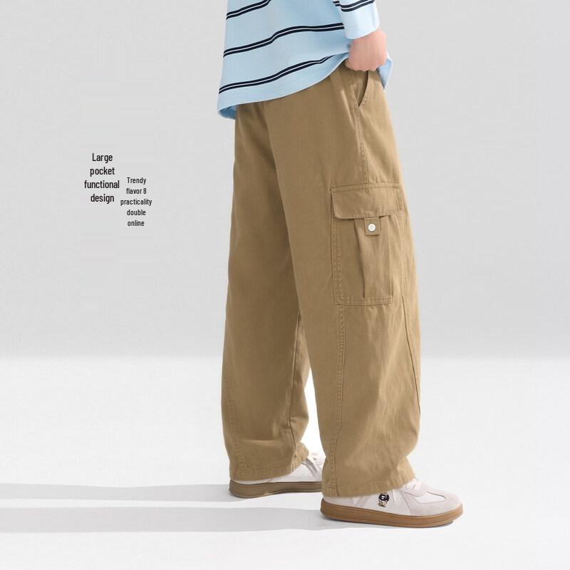 ZuoXi Boys' Soft Cotton Casual Cargo Pants
