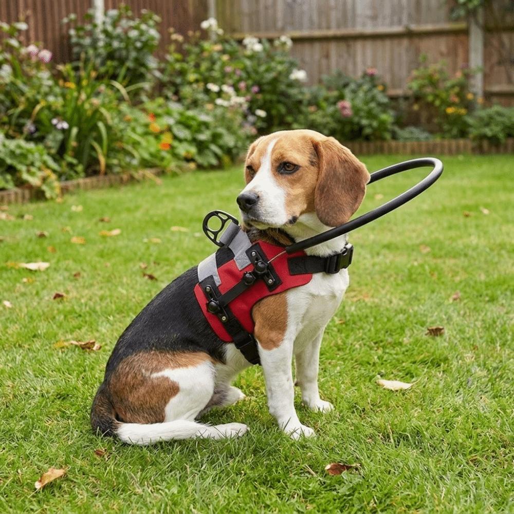 Reflektierender Blindenhund-Sicherheitsstoßfänger Atmungsaktiver Sicherheits-Antikollisionsring Bequemer verstellbarer Blindenhund-Führring