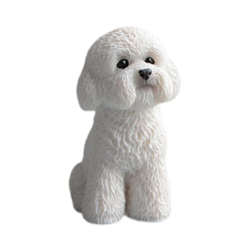 Dog Miniature Figurine Small Sculpture for Cabinet Living Room Office