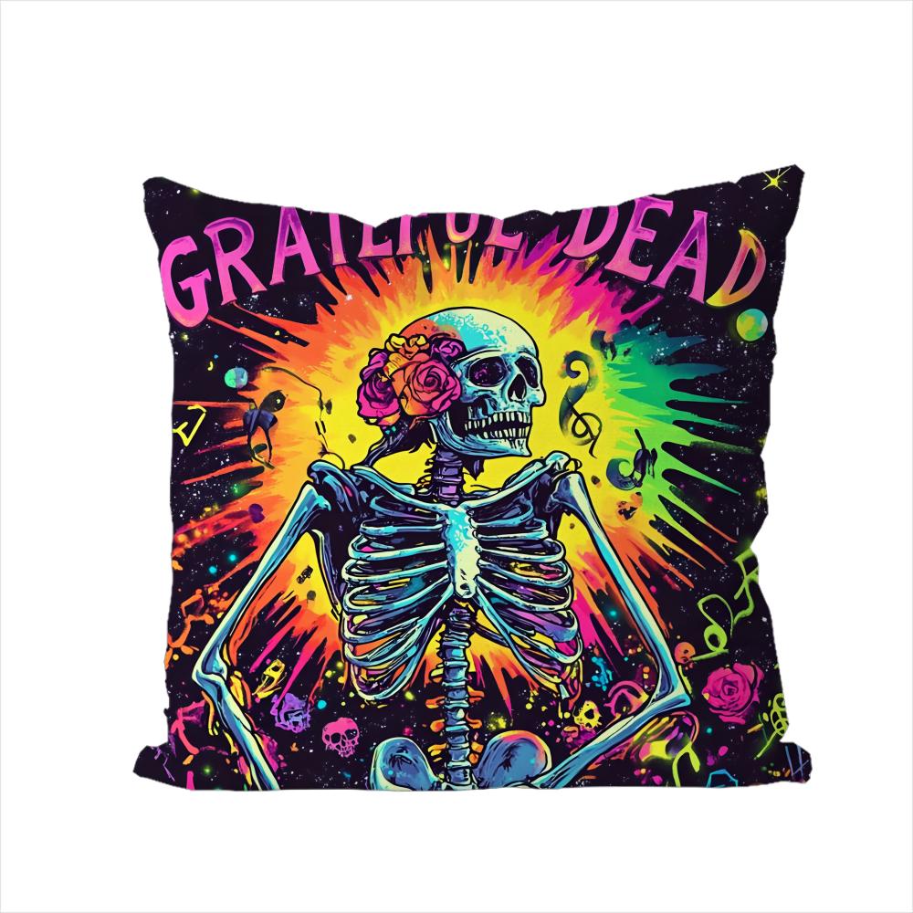 

Band GGrateful Dead Pillow Case For Car Sofa Decorative Home Doublesided Print Plush Square Throw Pillow Cushion Cover 30x30cm