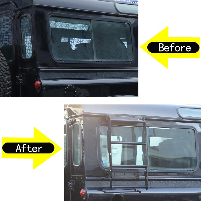 Car styling Stainless steel Black Car Side ladder exterior accessories For Land Rover Defender 90 110 2004-18 Car Accessories