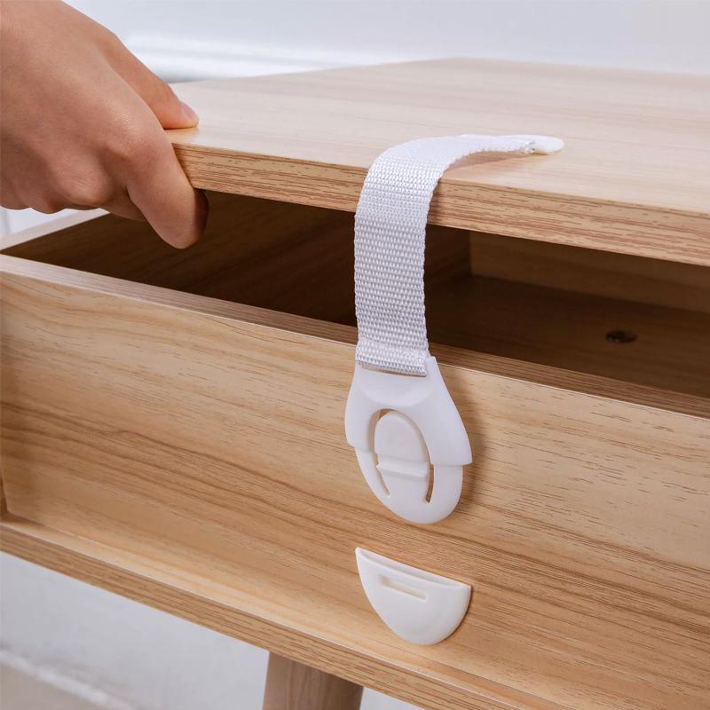 10/20Pcs Baby Safety Latch Drawer Webbing Safety Lock Multifunctional Protection Cloth Belt Lock Drawer Lock Cabinet Door Locks