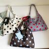 Versatile Double-sided Crossbody Bag Fashion Lace-up Shoulder Bag Polka Dot Crossbody Bag  Travel