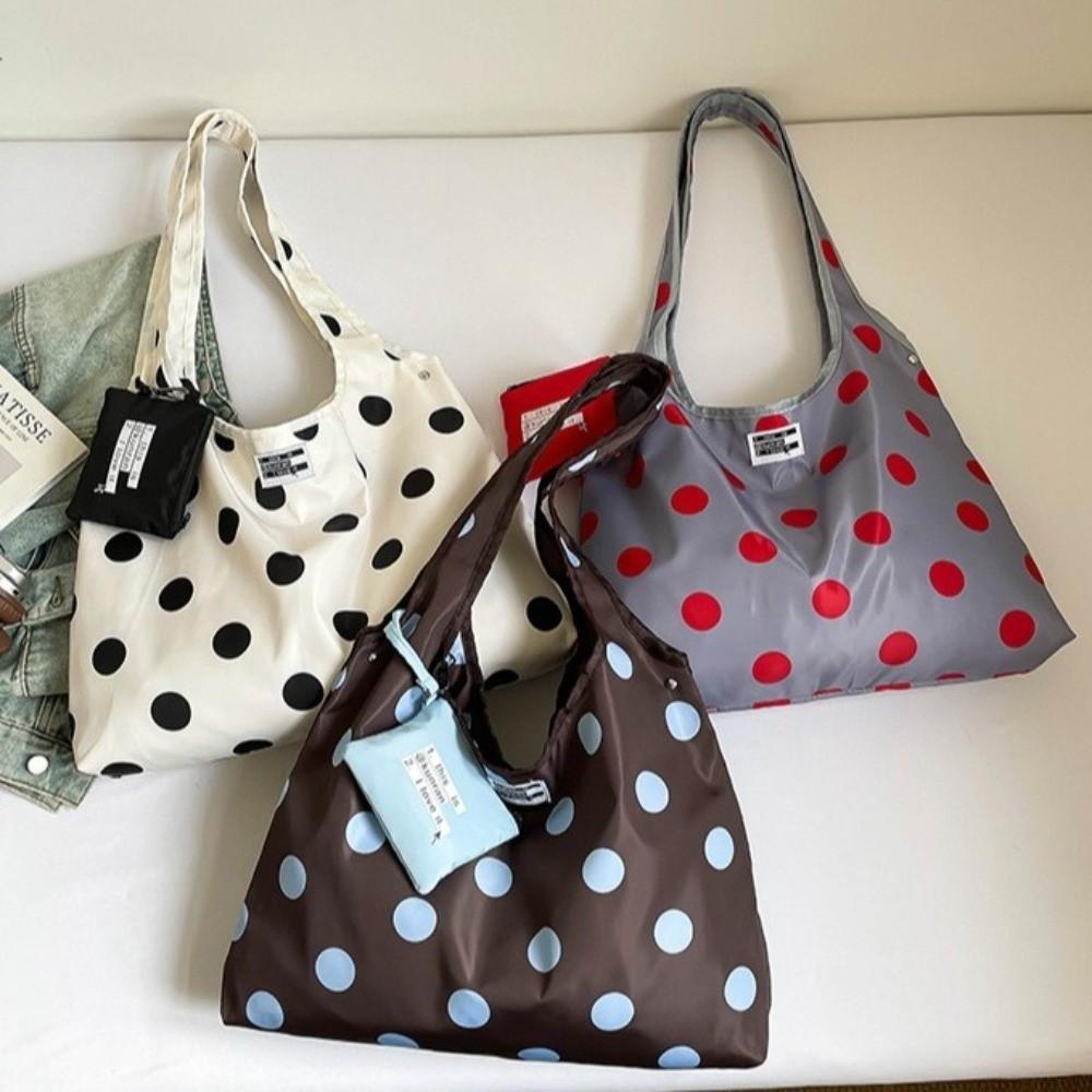 Versatile Double-sided Crossbody Bag Fashion Lace-up Shoulder Bag Polka Dot Crossbody Bag Travel
