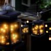 Solar Hanging Lantern Lamp Outdoor Waterproof String Light Candle for Garden Patio Lawn Deck Umbrella Tent Yard Driveway Holiday