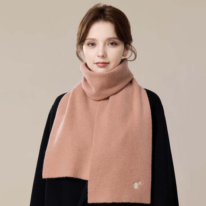 JIUMU Embroidered Knitted Wool Scarf
