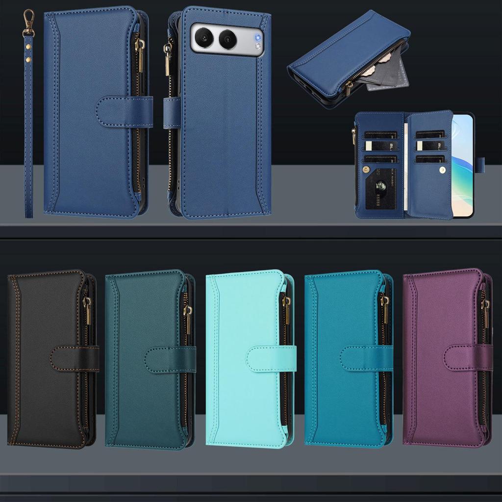 High-End Zipper Card Insert Phone Case for Oneplus Nord 4 5G Overseas Version