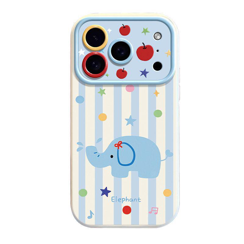Premium Niedliche iPhone 17/16 Pro/15/14 Elefanten-Design Handyhülle