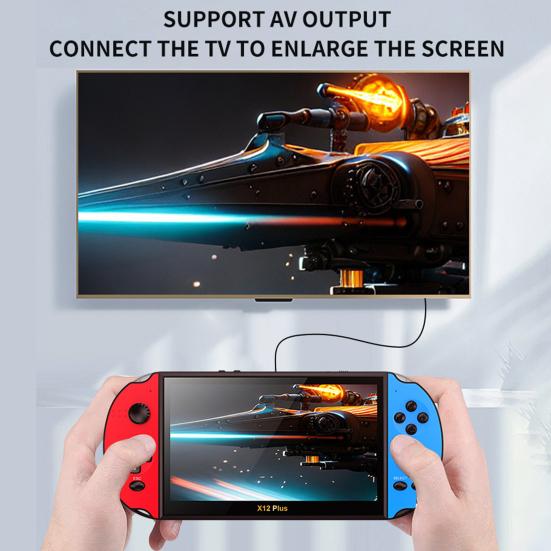 7palcová ruční herní konzole X12 Plus s podporou 9 simulátorů Kamera s AV výstupem Elektronická kniha Duální joystick Přenosné děti Dospělí Přehrávač videoher