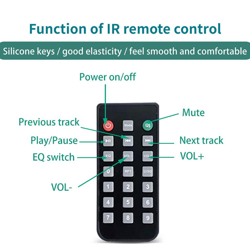 50W+50W   5.1 Wireless   Power Amplifier Portable Sound Amplifier Speaker Amp for Car and Home