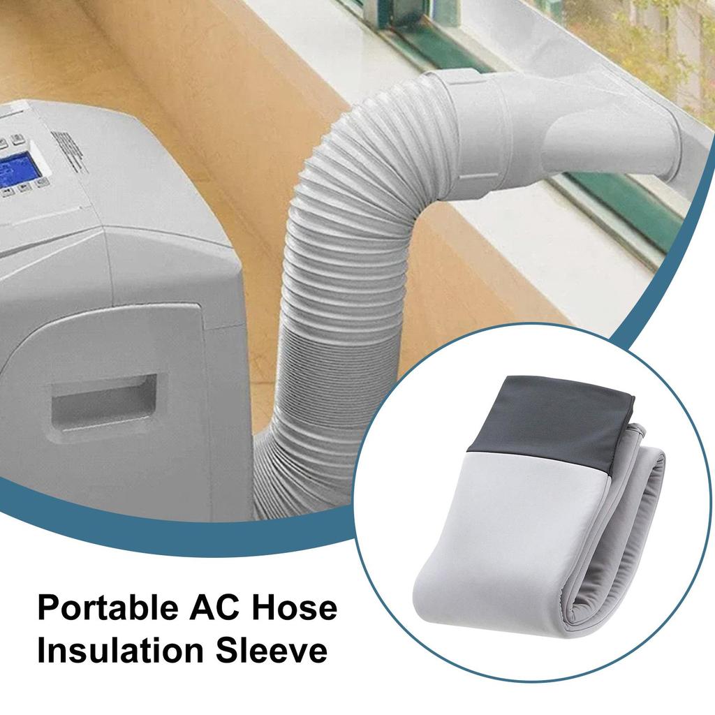 Portable AC Hose Insulation Sleeve Dustproof Adjustable Air Conditioner Hose Protective Cover Reusable Oxford Cloth AC Hose Wrap