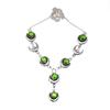 Peridot Quartz Gemstone Handmade Ethnic Jewelry Necklace Set 18-20''