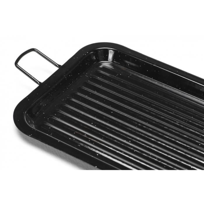 Grill Pan - VAELLO CAMPOS - PAMPELONA - Enamelled Steel - 31x25 Cm - Ribbed Base
