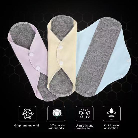 Wiederverwendbare auslaufsichere Inkontinenz-Einlagen mit Graphen-Aseptik-Technologie Wasserdichte waschbare Menstruationstücher für die Altenpflege
