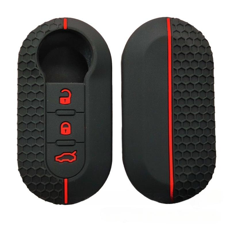 Silicone Key Case Remote Fob Car Key Cover For Peugeot Boxer For Citroen Jumper For Fiat 500 Panda Ducato 500L Punto Lancia Musa