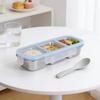 Leakproof Stainless Steel Lunch Box Reusable Fruit Food Fresh Box Seasoning Tray  Camping