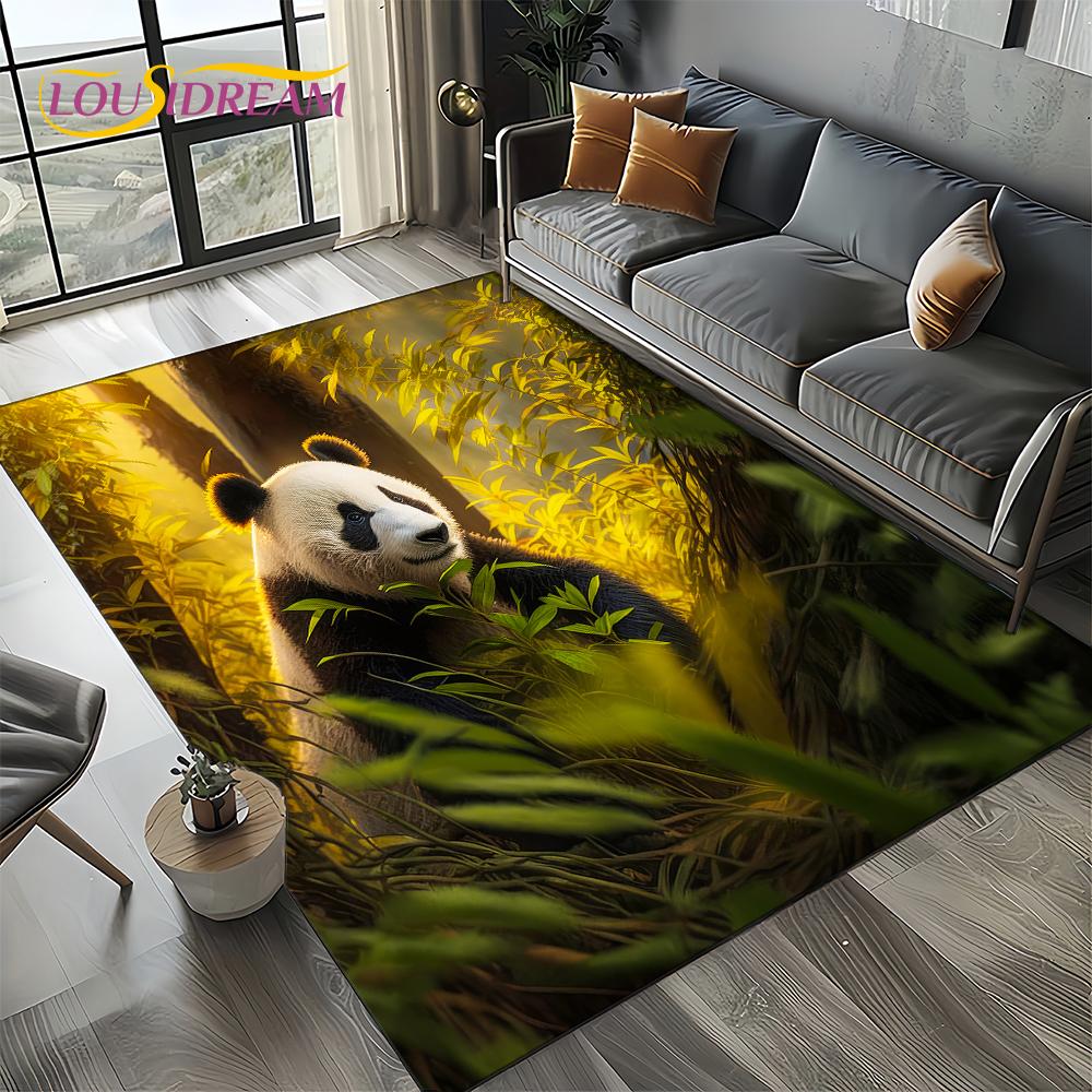 3D Dream Animal Cartoon Panda Cute Carpet Rug for Living Room Bedroom Home Sofa Decoration,Kid Area Rug Non-slip Floor Mat Gift