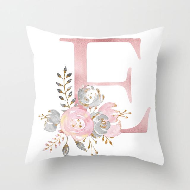 26 Letters Cushion Cover Letter Home Decorative Pillowcase Polyester Throw Pillow Case Cushion Cover For Sofa Almohada Hot Zt25