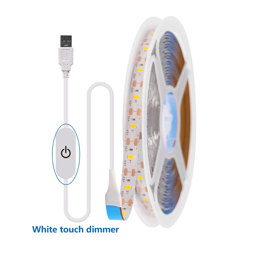 5V USB 2835 LED Strip Touch Dimmer Switch Kit Light Tape Flex 60LED/m Under Cabinet Lights Night Lamp Waterproof 0.5M 1M 2M 5M