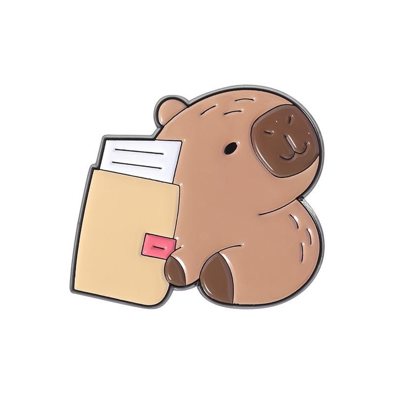 Набор Мультяшных Брошей на Тему Капибары - Милая и Креативная Коллекция Значков