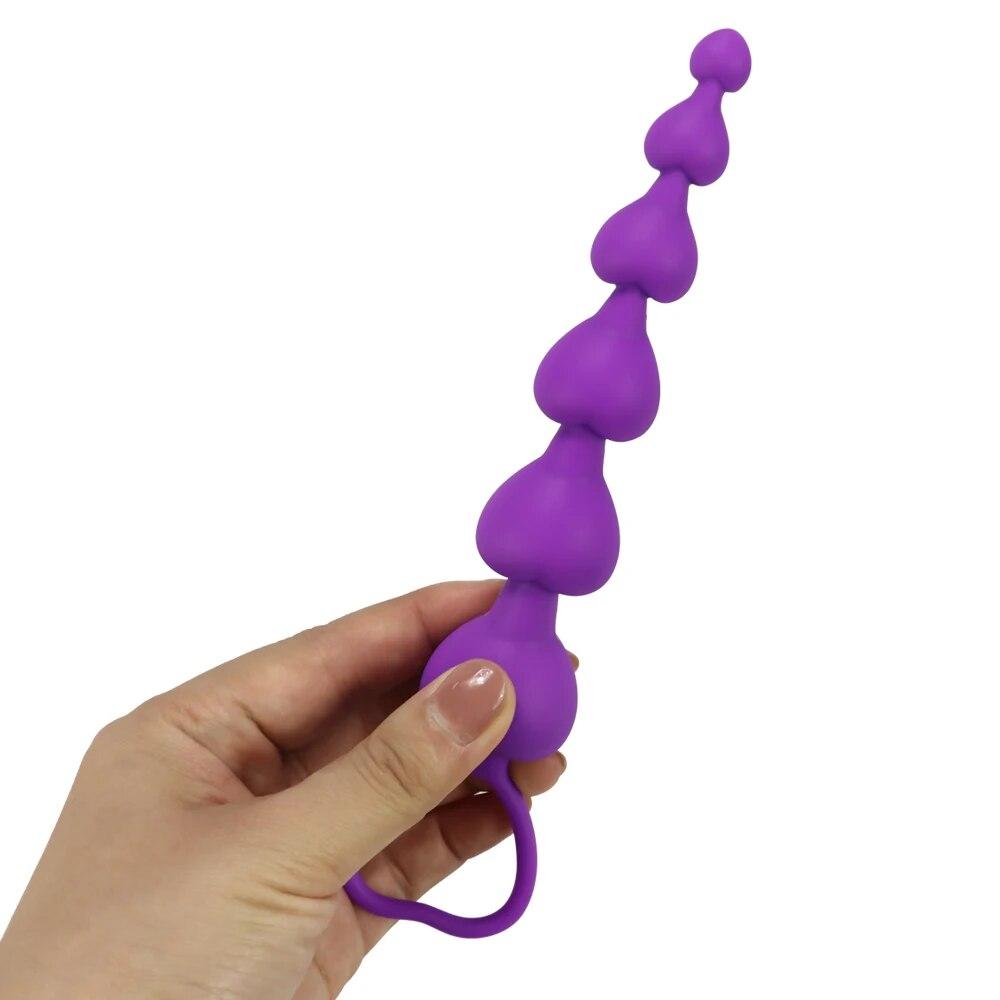 Anal Plug Massager Vaginal Stimulator With Wearable Silicone Anal Beads Female Gay Sex Toys for Men Women Butt Pull Rings Sextoy
