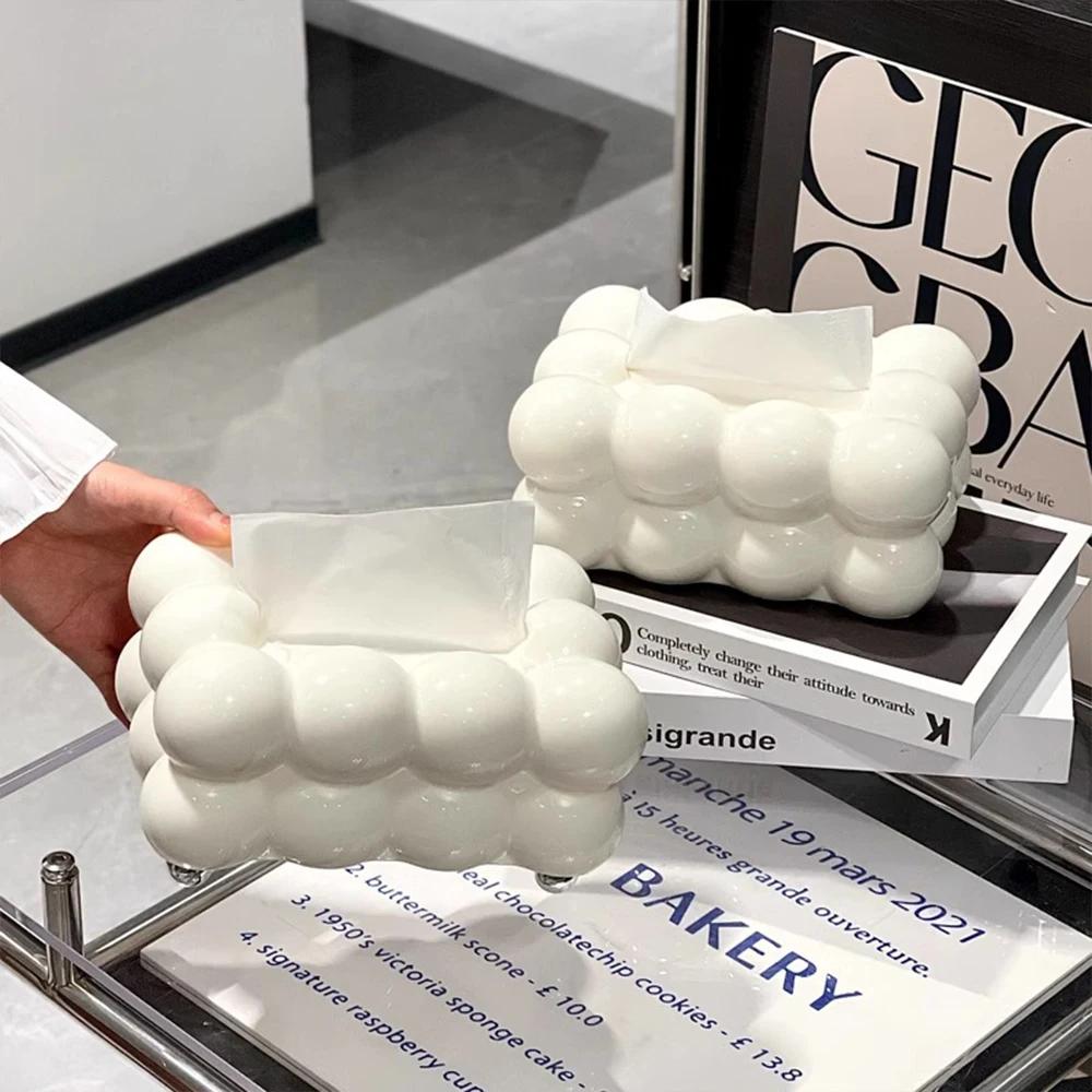 Cloud Design Box na papírové ubrousky Obývací pokoj Konferenční stolek Zásobník na ručníky Stolní držák na papír Kuchyňský dekor Organizér na ubrousky