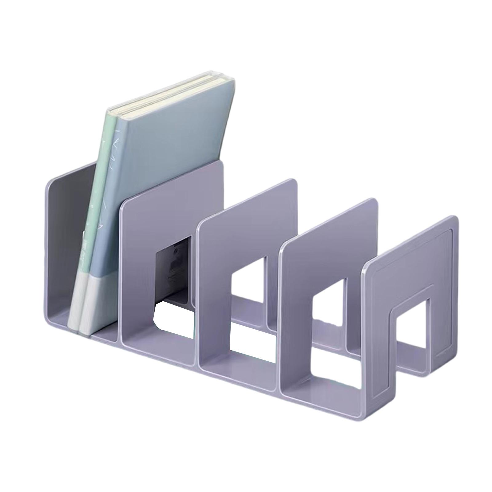 

Настольные органайзеры Boodend Book Storage, подставка для книг и журналов с 4 отделениями, экономящие место органайзеры и аксессуары для стола фиолетовый