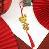 Red Gold Color Spring Festival Pendant Plastic with Tassel Horse Year Pendant Traditional Year of The Horse