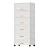 Multi-Layer Plastic Storage Cabinet for Children's Clothes, Snacks, Toys, Bedroom, Wardrobe, and Medicine.