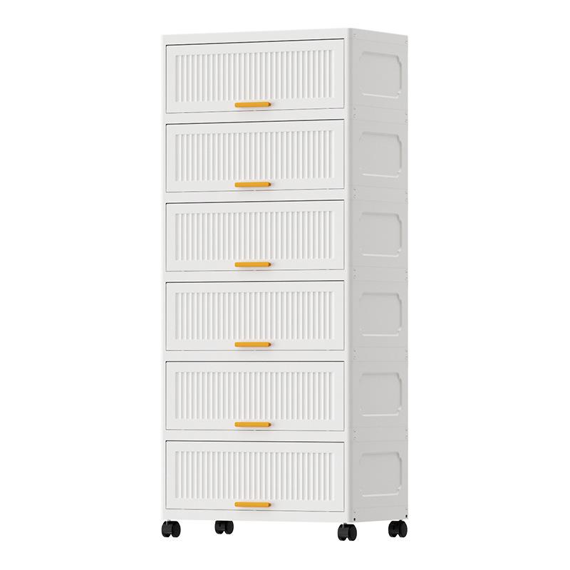 Multi-Layer Plastic Storage Cabinet for Children's Clothes, Snacks, Toys, Bedroom, Wardrobe, and Medicine.