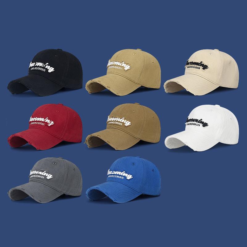 Outdoor Cap Women's Youth Hole Patch Baseball Cap Embroidery Sunhat