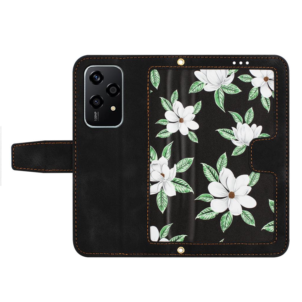 For Honor 200 Lite Case PU Leather Floral Phone Cover with Card Slots