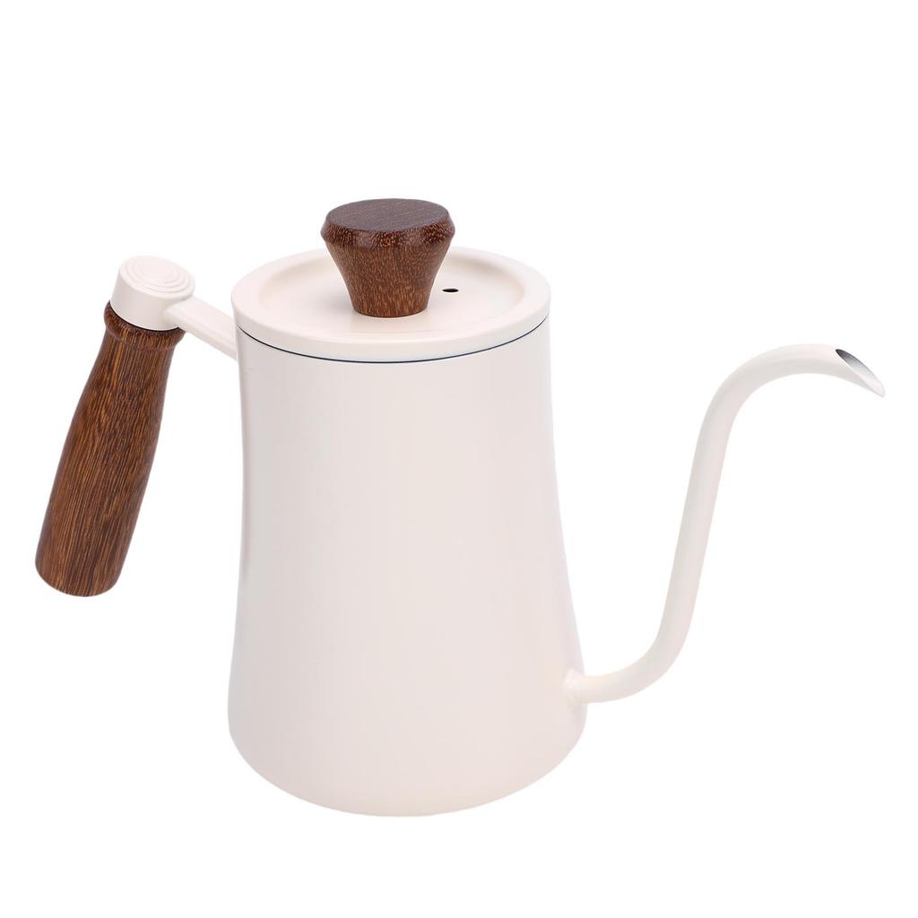 Hand Brew Coffee Kettle 600ML 304 Stainless Steel Narrow Spout Coffee Pot with Scale Insulated Handle for Home Camping