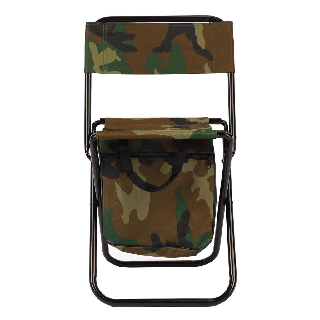 Camping Chair Steel Pipe Oxford Cloth Portable Folding Chair Stool with Bag for Fishing Picnic