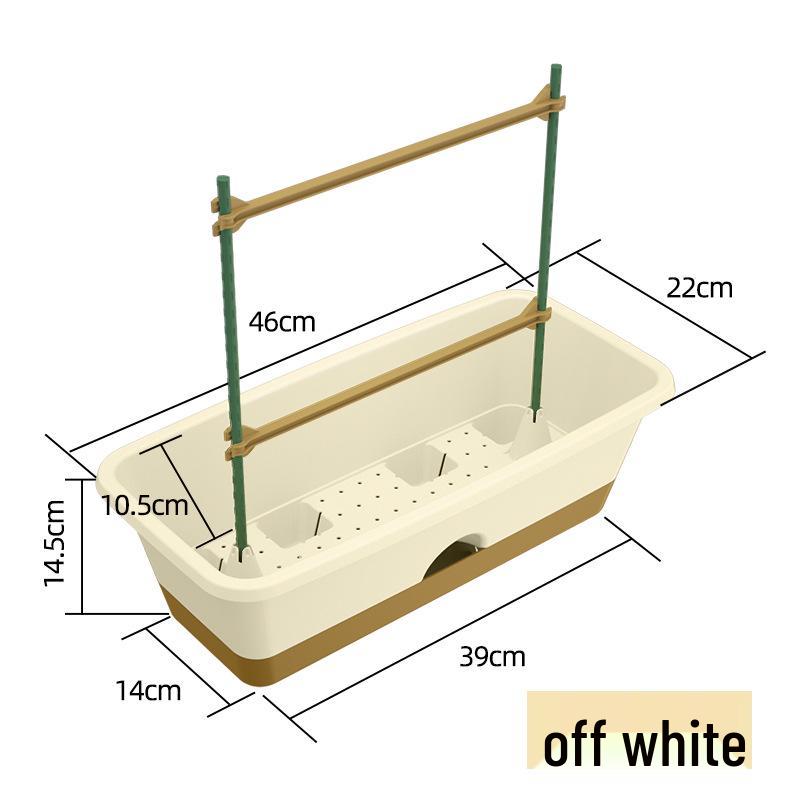 Thickened Double Layer Plastic Planting Pot with Trellis for Balcony Vegetables