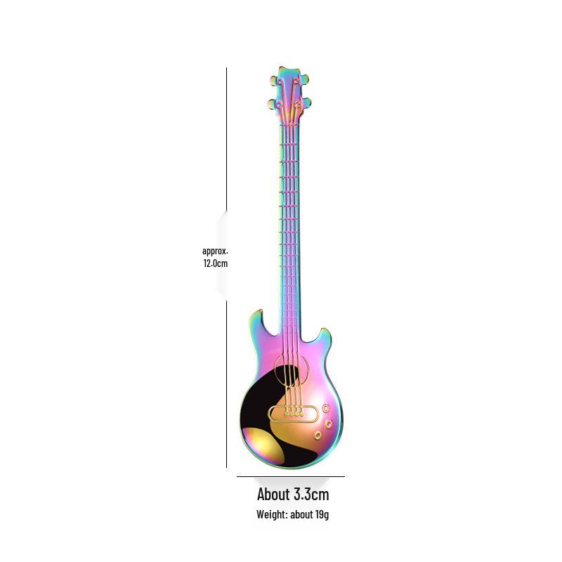 304 Stainless Steel Guitar-Shaped Coffee and Bar Stirring Spoon